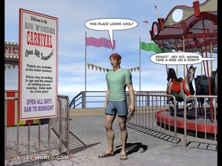 charlie at the carnival: 3d gay cartoon anime